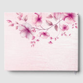 Watercolor Pink Blume Gästebuch (Rückseite)