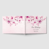 Watercolor Pink Blume Gästebuch (Voll)