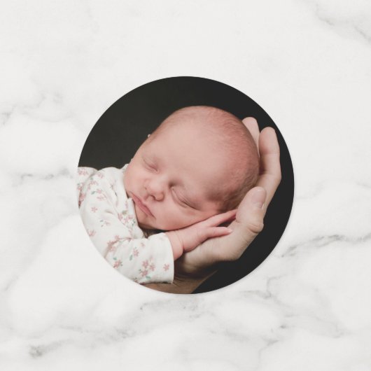 Watercolor Pink Bow Baptism Table Konfetti (Klein Vorderseite)