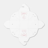 Watercolor Pink Bow Baptism Take Out Geschenkschachtel (Ungefaltet)
