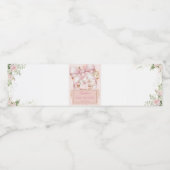 Watercolor Pink Bow Water Bottle Labels Wasserflaschenetikett (Einzelnes Label)