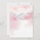 Watercolor Pink Bow with Baubles Baby Shower Einladung (Rückseite)