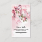 Watercolor Pink Bow with Baubles Begleitkarte (Vorderseite)