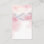 Watercolor Pink Bow with Baubles  Begleitkarte (Rückseite)