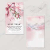 Watercolor Pink Bow with Baubles  Begleitkarte (Vorne/Hinten)