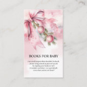 Watercolor Pink Bow with Baubles  Begleitkarte (Vorderseite)