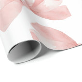 Watercolor Pink Bow Wrapping Paper Geschenkpapier (Rolleneckpunkt)