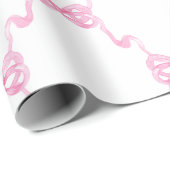 Watercolor Pink Bows Geschenkpapier (Rolleneckpunkt)