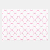 Watercolor Pink Bows Geschenkpapier Set (Vorderseite 2)