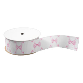 Watercolor Pink Bows Ripsband