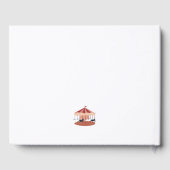 Watercolor Pink Carousel Gästebuch (Rückseite)