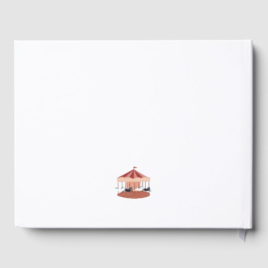 Watercolor Pink Carousel Gästebuch (Rückseite)