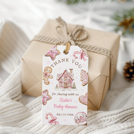 Watercolor Pink Christmas Cookie Baby Dusche Gefal Geschenkanhänger