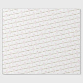 Watercolor Pink Cross Confirmation White Geschenkpapier (Flach)