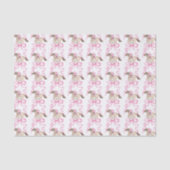 Watercolor Pink Derby Horse Riding and Bows Seidenpapier (Vorderseite)