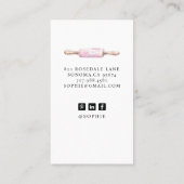 Watercolor Pink Desserts Pastry Chef Visitenkarte (Rückseite)