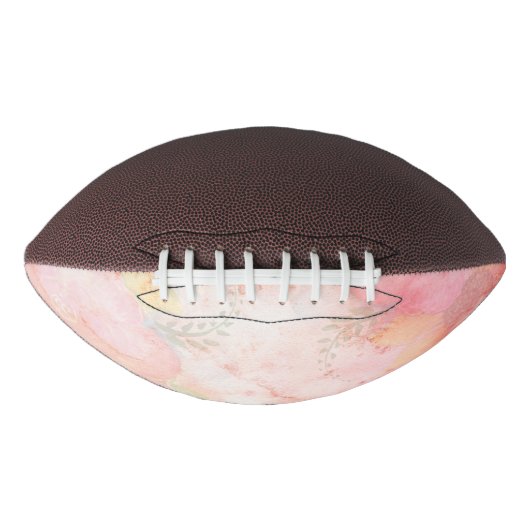Watercolor Pink Floral Background Football (Vorderseite)