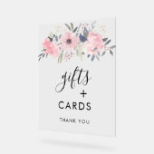 Watercolor Pink Floral Gifts and Cards Wedding Acrylschild (Winkel)