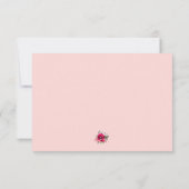 Watercolor Pink Floral Wedding RSVP Card (Rückseite)