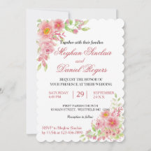 Watercolor Pink Floral Wedites