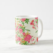 watercolor pink flower patternabstract, art, backg kaffeetasse (VorderseiteRechts)