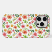 Watercolor Pink Flowers Pattern-69677 iPhone Hülle (Rückseite (Horizontal))