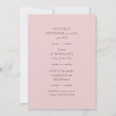 Watercolor Pink Flowers Wedding Bridal Shower Einladung (Rückseite)