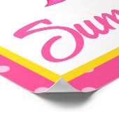 Watercolor Pink & Gelb Tropische Vögel Sommer Poster (Ecke)