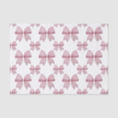 Watercolor Pink Gingham Bow Seidenpapier (Vorderseite)