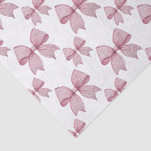 Watercolor Pink Gingham Bow Seidenpapier (Ausschnitt)