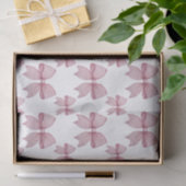 Watercolor Pink Gingham Bow Seidenpapier (Geschenk)