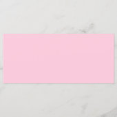 Watercolor Pink Gold 4x9 Flachmenü Karte (Rückseite)