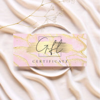 Watercolor Pink Gold Foil Gutschein