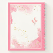 Watercolor Pink, Golden Sparkles and You Notizblock (Rückseite)
