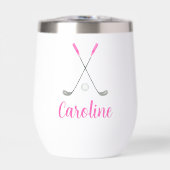 Watercolor Pink Golf Clubs Personalisiert (Vorderseite)