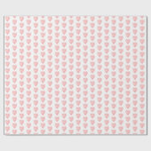 Watercolor Pink Hearpping Paper Geschenkpapier (Flach)