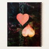 Watercolor Pink Herzflorale Veranstaltung Planer (Rückseite)