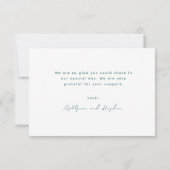 Watercolor Pink Hydrangea Garden Wedding Monogram Dankeskarte (Rückseite)