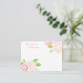 Watercolor Pink Hydrangea Ratgeber Karten (Stehend Vorderseite)