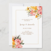 Watercolor Pink Lemonade Hochzeit Einladung (Vorderseite)