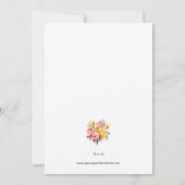 Watercolor Pink Lemonade Hochzeit Einladung (Rückseite)