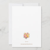 Watercolor Pink Lemonade Hochzeit Einladung (Rückseite)