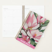 Watercolor Pink Magnolia Moderne Kunst, Dichtung u Planer (Anzeige)