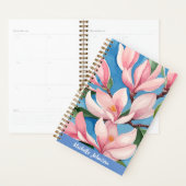 Watercolor Pink Magnolia Moderne Kunst, Dichtung u Planer (Anzeige)