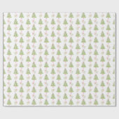 Watercolor Pink Mahjong Weihnachtsbaum Geschenkpapier (Flach)