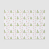 Watercolor Pink Mahjong Weihnachtsbaum Seidenpapier (Vorderseite)