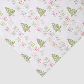 Watercolor Pink Mahjong Weihnachtsbaum Seidenpapier (Ausschnitt)