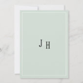 Watercolor pink mint flower bouquet Wedding Einladung (Rückseite)