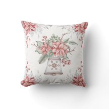 Watercolor Pink Mistletoe Weihnachtsglocke