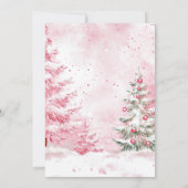 Watercolor Pink New Year's Eve Party Einladung (Rückseite)